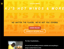 Tablet Screenshot of ajshotwings.com